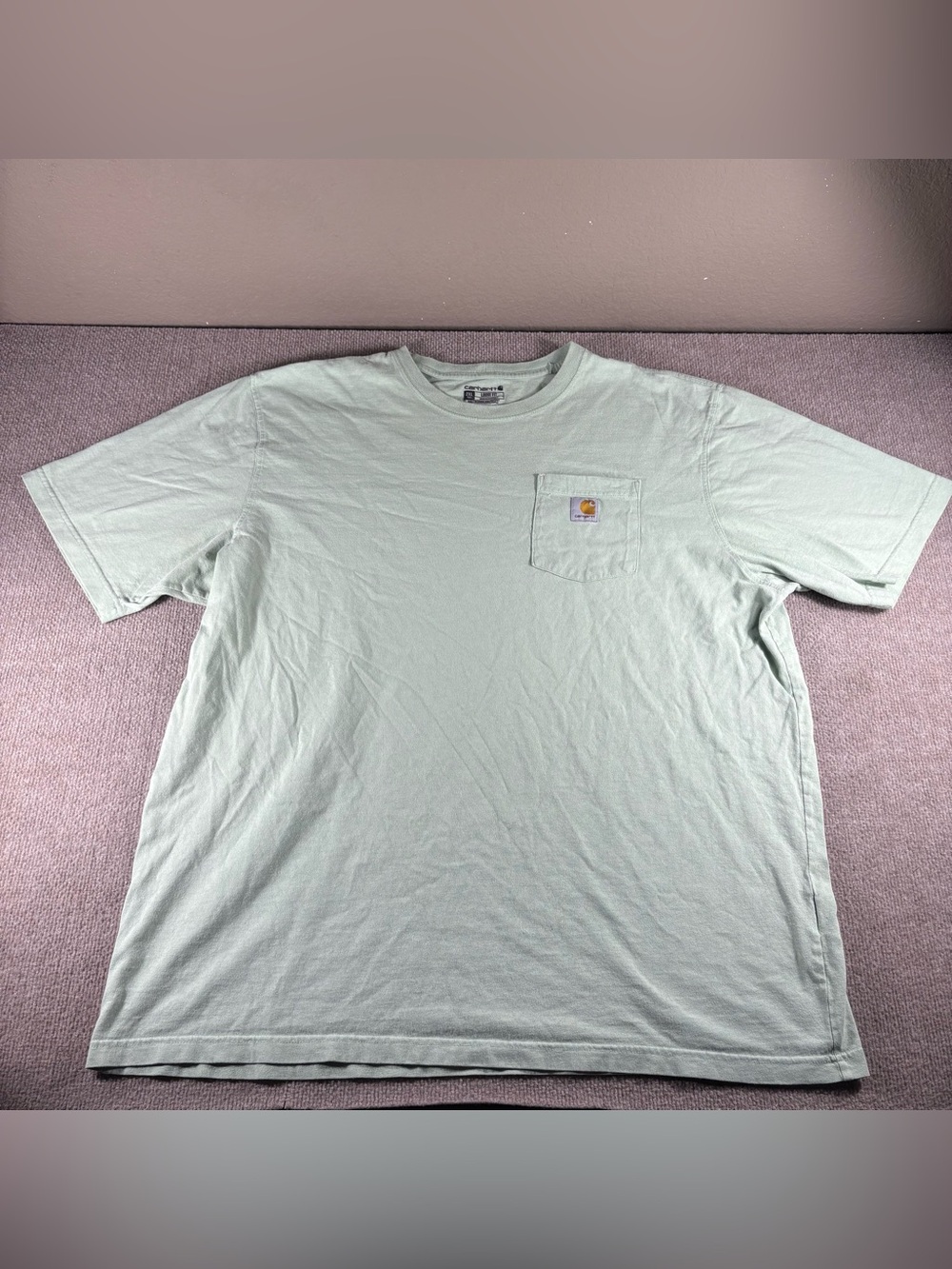 Carhartt K87 Men's Loose Fit Heavyweight Pocket T-Shirt 2XL Tall Light Green